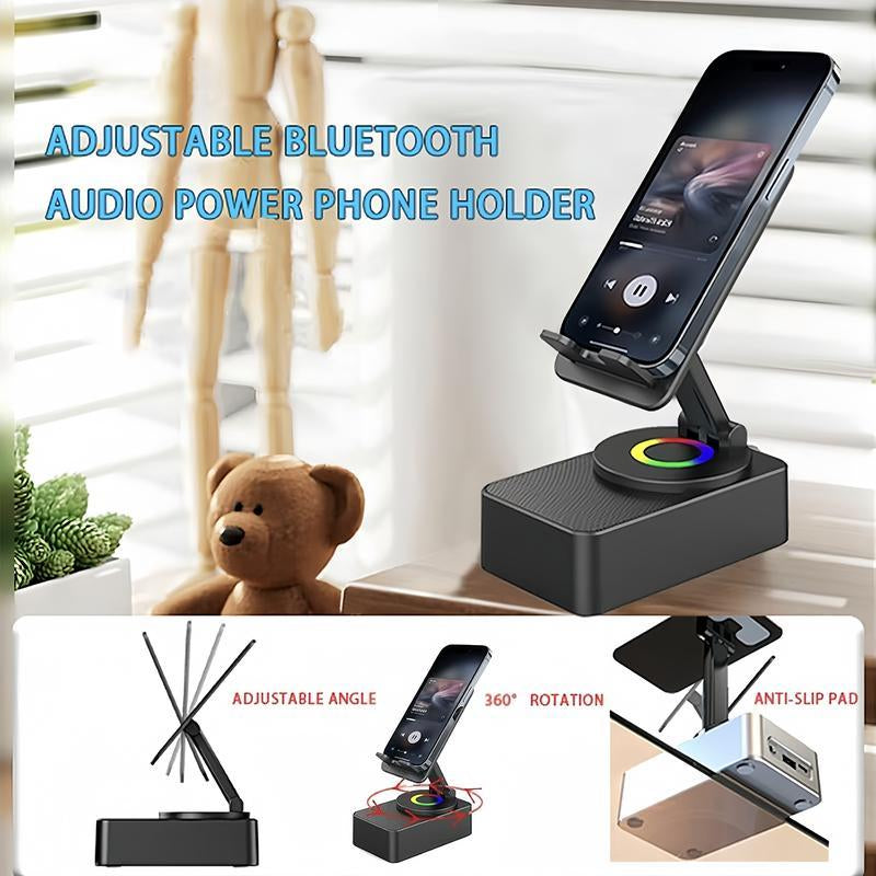 GlowTune 5-in-1 Bluetooth Speaker & Phone Stand