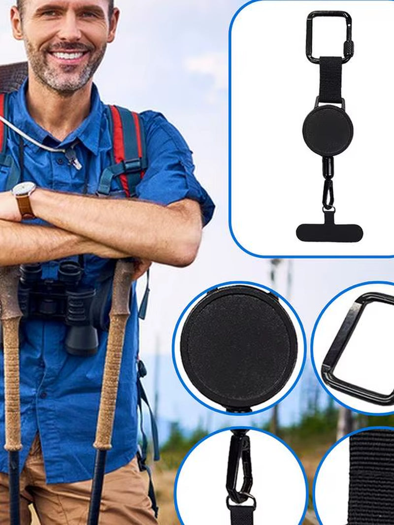 Anti-Theft Phone Tether Retractable Anti-Theft Phone Holder Cellphone Lanyard Strap Anti-Drop Harness for Outdoor Hiking
