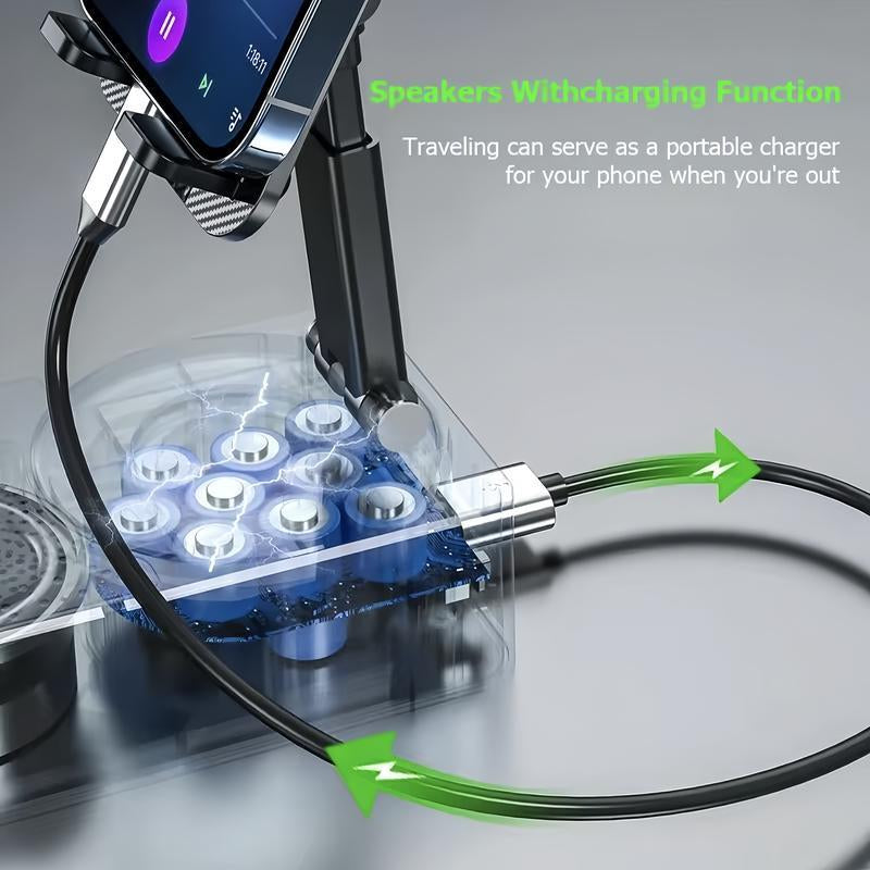 GlowTune 5-in-1 Bluetooth Speaker & Phone Stand