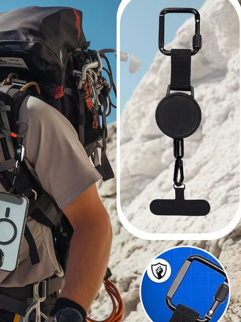 Anti-Theft Phone Tether Retractable Anti-Theft Phone Holder Cellphone Lanyard Strap Anti-Drop Harness for Outdoor Hiking