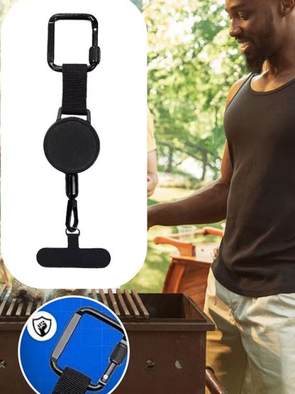 Anti-Theft Phone Tether Retractable Anti-Theft Phone Holder Cellphone Lanyard Strap Anti-Drop Harness for Outdoor Hiking